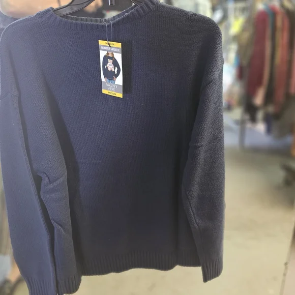 Mighty Fine Navy Sweater with Bear Motif - Picture 2 of 3